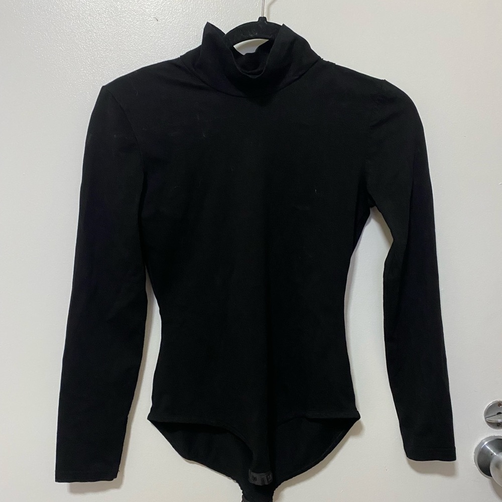 Black turtleneck body suit XS